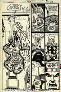 George Perez and Sam Grainger - Original Art for Avengers #143, page 22 (Marvel, 1976). A rare example of the - | Heritage