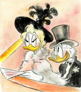Tony Fernandez - Uncle Scrooge and Daisy Duck Inspired by Henri de Toulouse-Lautrec’s "Au concert" (1896) - Acrylic | Catawiki