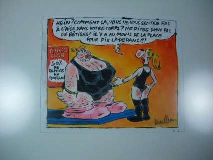 Vuillemin | Dessin original "Fitness club", sans date, Gouache avec essais | Geneva Auctions