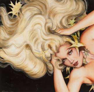 Olivia De Berardinis (American, b. 1948). Portrait of Rhonda Rydell, 2000. Watercolor, airbrush, and pencil on board. 15... | Heritage