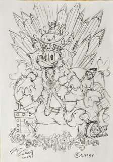 Cabella, Sergio - 1 Pencil drawing - Uncle Scrooge - Il re - 2024 | Catawiki