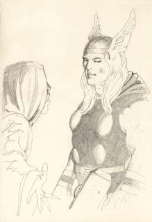 John Bolton | Thor - Prelim from Thor : Sea of Destiny. Bizarre Adventures #32. Art measures 35 x2 5cm | John Bolton