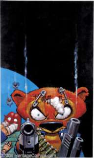 Simon Bisley - Psycho Bear Cover Original Art (2001). Dolly goes to meet her maker at the hands of this - | Heritage