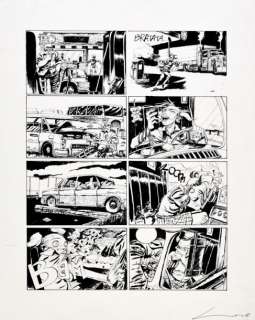 Godart Loïc (Né En 1980) - GODART Loïc BANG. Encre de chine pour la planche 12 de cet album paru&