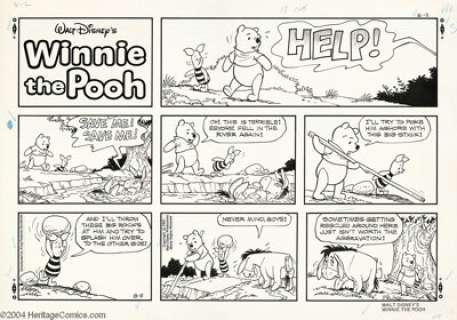 Richard Moore - Winnie the Pooh Sunday Comic Strip Original Art, dated 8-2-81 (King Features Syndicate, 1981). -