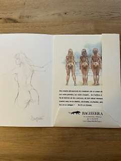 Serpieri, Paolo Eleuteri - portefeuille - Druuna - with original pencil drawing | Catawiki