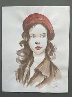 Gibrat, Jean-Pierre - 1 Original colour drawing - Le Vol du Corbeau - Cécile | Catawiki