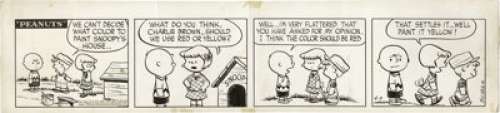 Charles Schulz - Peanuts Daily Comic Strip Original Art, dated 4-3-53 (United Features Syndicate, 1953). In the - | Heritage