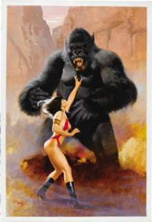 Enrique Torres - "Vampirella and the Cave Beast" Painting Original Art (undated). The world’s most - | Heritage