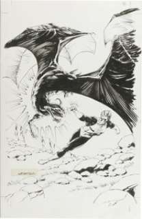 Bernie Wrightson - Green Lantern Annual #7 Pin Up Original Art (DC, 1998).  In the brightest day, in the darkest -