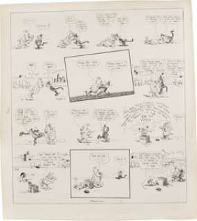George Herriman - Krazy Kat Sunday Comic Strip Original Art, dated 10-15-22 (King Features Syndicate, 1922). - | Heritage