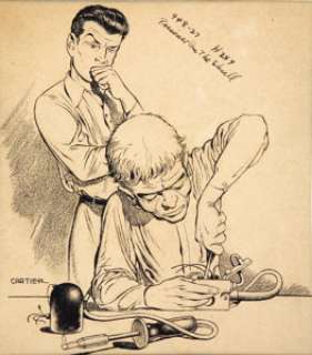 Edd Cartier - Astounding Science Fiction V6#8, February 1949, "Prisoner in the Skull" Story -