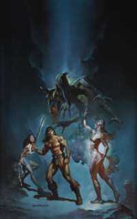Boris Vallejo - "Conan the Victorious" Paperback Cover Painting Original Art (Tor Books, 1985). - | Heritage