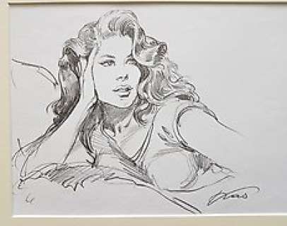 Kas - 1 Original drawing - Lady | Catawiki