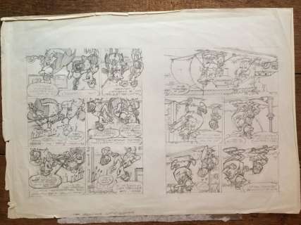 Haasteren, Jan Van | 2 Original sketch pages  - Erik en Opa | Catawiki