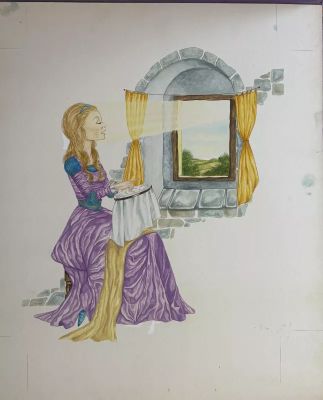 Lot 109 - Snow White Original Vintage 1970’s Book Artwork & COA & Copy of Page Free Post In UK Cover | misc / divers