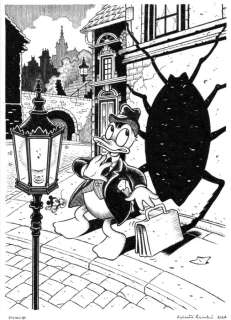 Roberto Ronchi - 1 Original drawing - Donald Duck - "A Night in Prague" - 2024 | Catawiki