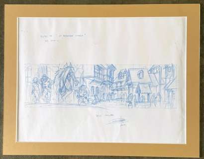 Bileau, Stéphane - 1 Original preliminary drawing - Elfes T8 - Page 8, case 1