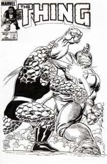 Ron Wilson - 1 Original drawing - Fantastic Four - The Thing vs. Rinho | Catawiki