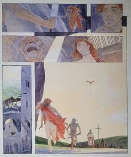 Crespin, Michel - 1 Original colour page - Troubadour T2 - Second brin - 1992