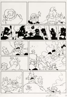 Berte (Kristof) - Lise op Monstereiland, planche n°23 Ã  l‘encre…