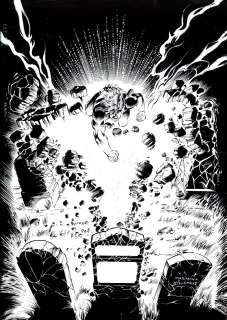 Bill Marimon, Don Hillsman - Damage #13 Cover (Great Cemetery Destruction Large Art Cover!) 1994