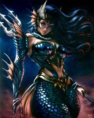 Aquaman: Mera - 9.5x12 Hand-Drawn Pastel Original Art by Olena Khafuz w/COA | eBay US (Buy It Now)