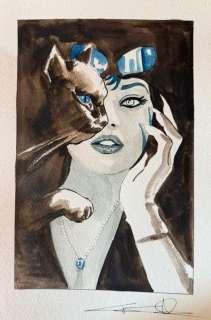 Candita, Giuseppe - 1 Original colour drawing - Catwoman - 2024 | Catawiki