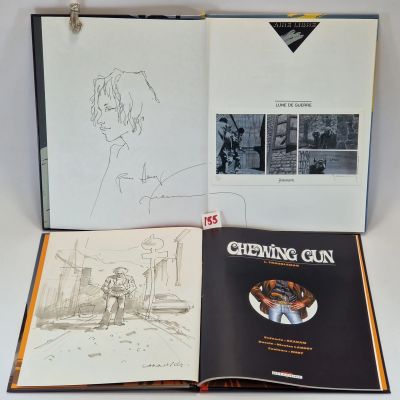 Lot 155 - Dédicaces : 2 albums dédicacés : Hermann et Van Hamme : Lune de… | misc / divers