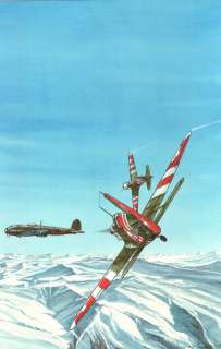 Illustration originale couverture du tome 3 du FAUCON DU DESERT : BergÃ¼n, par Franz Zumstein