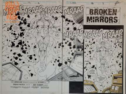 Art Thibert Art Thibert Dan Panosian - X-Men #12 Pgs 2-3 (Marvel, 1992) Birth/1St App Hazard!