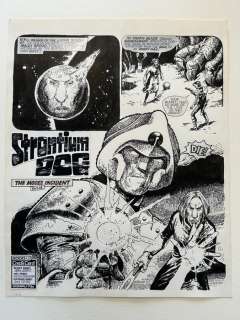 Ezquerra, Carlos - 1 Original page - Strontium Dog - The Moses Incident (part 11) - Final title page - 1983