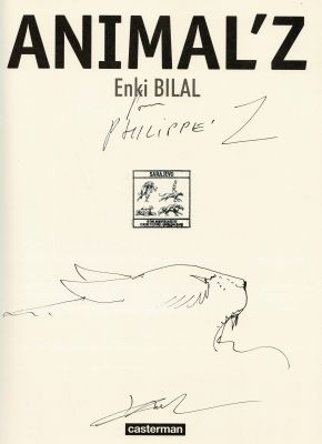 Bilal | Lot 177 - Animal’z en édition originale, agrémenté d’une dédicace. Proche de l’état neuf. | Septimus