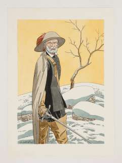 Jovanovic (Milan Jovanovic 1971-) - De 7 levens van de Sperwer, de zoon van Ariane.Gabriel. Oost-Indische inkt en aquarel. Gesigneerd.…