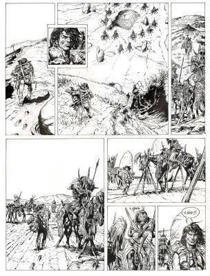 Franz | Poupée d’ivoire, Le tombeau Scythe, planche originale à l’encre de chine. | Septimus