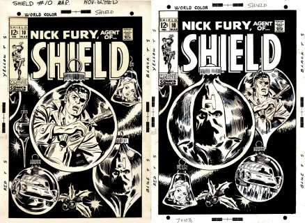 Frank Springer, John Romita Sr., Johnny Craig - Nick Fury, Agent of Shield #10 (2 Covers! Johnny Craig & John Romita Inking) 1968