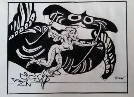 Forest, Jean-Claude | original drawing  - Barberalla | Catawiki