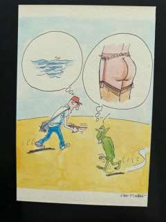 Mallet, Pat - 1 Original colour drawing - Les Petits hommes verts - Le Sourcier