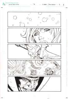 Randy Green, Rick Ketcham | Conan Red Sonja #4 P.1 - Red Sonja Vs. Wizard with Snake - 2015 Signed | Anthony’s Comic Book Art