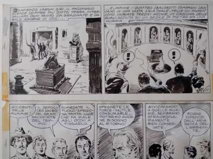 Galep/Muzzi - 1 Original page - Tex - La tredicesima mummia - 1961 | Catawiki