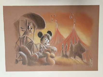 Mottura, Paolo - 1 Original colour drawing - Mickey Mouse - Shadow Circus - 2024 | Catawiki