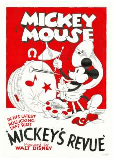 Jaume Esteve - Mickey’s Revue (1932, Short film) - Original XL Pencil Drawing - Hand Signed