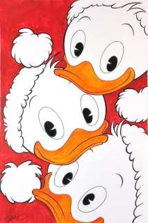Garrido, Sergio | Original drawing  - Donald’s Nephews (2016)  - Disney Art X-Mas | Catawiki