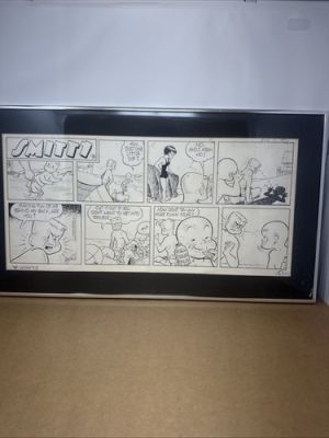 Signed Large Comic Strip Framed ORIGINAL PEN+INK ART - 1969 Smitty BERNDT LARGE | eBay US (Buy It Now)