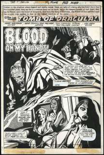 Colan, Gene - TOMB OF DRACULA (1972-79) #33 Splash Page | ComicConnect