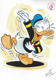 Millet - 1 Original colour drawing - Donald Duck - Vintage Style | Catawiki