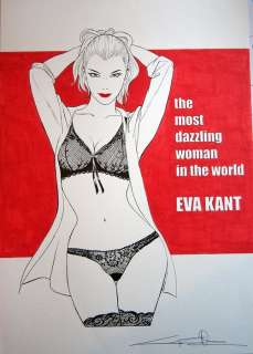 Candita, Giuseppe - Original colour drawing - Diabolik - Eva Kant | Catawiki