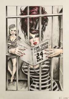 Nik Guerra - 1 Original colour page - Risate Criminali - “Come evadere in 24h” - pag. 29 - 2024 | Catawiki