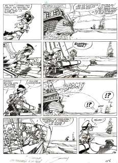 Planche originale page 29 Tome 3 de Godaille et Godasse Hussard Ã  la mer par Jacques SANDRON