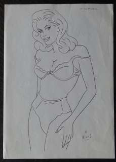 Minus, Walter - 1 Original drawing - Pin Up - Étude 42 | Catawiki